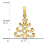 14k Polished Christmas Tree Pendant - Image 4