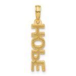 14k Polished HOPE Pendant - Image 3
