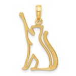 14k Polished Cat Reaching Pendant - Image 3