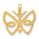 14k Polished Butterfly Pendant - Image 3