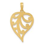 14k Polished Leaf Pendant - Image 3