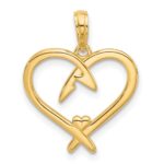 14k Fancy Heart Charm