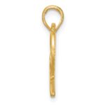 14K Polished and Brushed Fancy Scrolled Heart Charm - Image 2