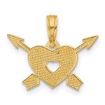 14K Polished Heart and Arrows Charm - Image 3
