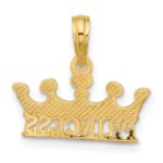 14K Polished PRINCESS Crown Charm - Image 4