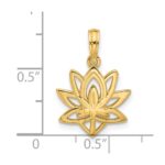 14K Polished Fancy Flower Charm - Image 3