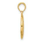 14K Polished Fancy Shamrock in Circle Charm - Image 2