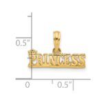 14K Polished PRINCESS Charm - Image 3