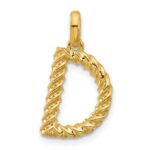 14ky Fancy Twist Letter D
