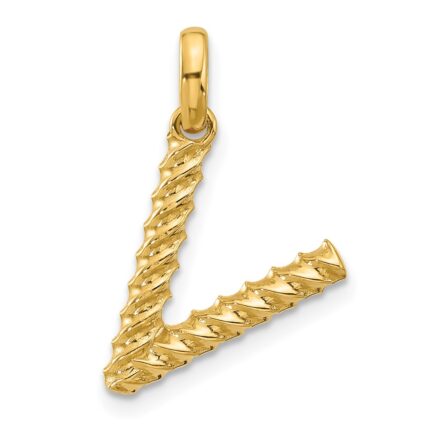 14ky Fancy Twist Letter V