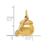 14k Fancy HONEY Pot With Dipper Charm - Image 5
