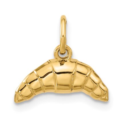 14k 3-D Fancy Croissant Charm