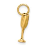 14k Fancy Champagne Flute Charm - Image 2