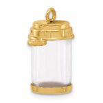 14k Fancy Pill Bottle Charm - Image 4