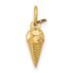 14k Fancy Ice Cream Cone Charm - Image 3