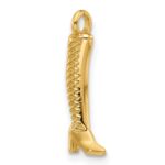 14k Fancy Thigh High Boot Charm - Image 4