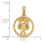 14K Polished Round Scorpio Pendant - Image 4