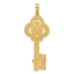 14K Polished Fancy Key Pendant - Image 3