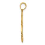 14K Polished Compass And Anchor with Rope Pendant - Image 2