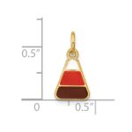 14K Polished Enameled Candy Corn Pendant - Image 4