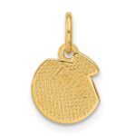 14K Polished Textured Seashell Pendant - Image 3