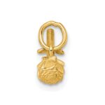 14K Polished Rose Flower Pendant - Image 2