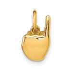 14K American Sign Language Alphabet Fingerspelling Sign I Pendant - Image 3
