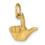 14K American Sign Language Alphabet Fingerspelling Sign L Pendant - Image 4