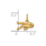 14K American Sign Language Alphabet Fingerspelling Sign P Pendant - Image 5