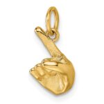 14K American Sign Language Alphabet Fingerspelling Sign Z Pendant - Image 4