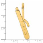 14K Polished Curling Wand Pendant - Image 4