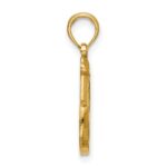 14K Polished Stirrups Pendant - Image 2