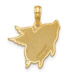 14K Polished Flying Pig Pendant - Image 3