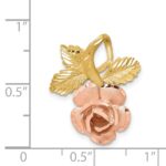 14k Two-tone Rose Chain Slide - Image 3
