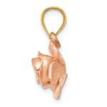 14k Two-tone Rose Charm - Image 2