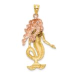 14k Two-Tone Mermaid Charm - Image 4