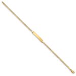 14k Polished Semi-Solid Chain/Solid Plate Cuban Link 23x4.3mm Plate 7 inch ID Bracelet - Image 2