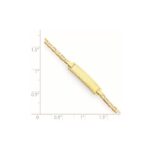 14k Polished Solid Chain/Solid Plate Anchor Link 18.5x5mm Plate 6 inch Baby/Child ID Bracelet - Image 4