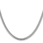 14k White Gold 4.25mm Solid Miami Cuban Chain - Image 2