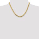14K 5.5mm Solid Miami Cuban Link with Lobster Clasp Chain - Image 4