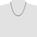 14k White Gold 6.25mm Solid Miami Cuban Chain - Image 4