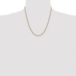 14K 2.25mm Semi Solid Diamond-cut Rope with Lobster Clasp Chain - Image 4