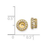14k 3/8 carat Diamond Circle Earring Jackets - Image 3