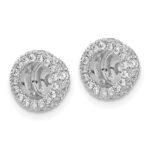 14k White Gold 5/8 carat Diamond Circle Earring Jackets - Image 2