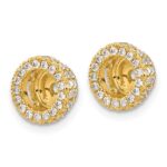 14k 5/8 carat Diamond Circle Earring Jackets - Image 2