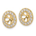 14k 1 carat Diamond Circle Earring Jackets - Image 2