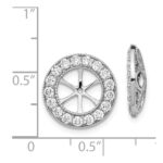 14k White Gold 1.19 carat Diamond Circle Earring Jackets - Image 3