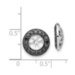 14k White Gold 3/4 carat Black Diamond Circle Earring Jackets - Image 3