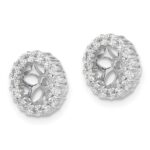 10k White Gold Diamond Earring Jackets - Image 2