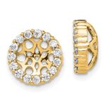 14k 1/2 carat Diamond Circle Earring Jackets